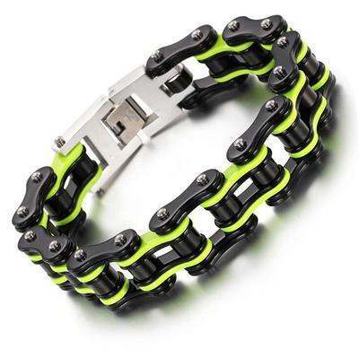 Diverse colorful motorcycle chain bracelet
