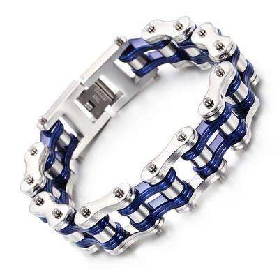 Diverse colorful motorcycle chain bracelet