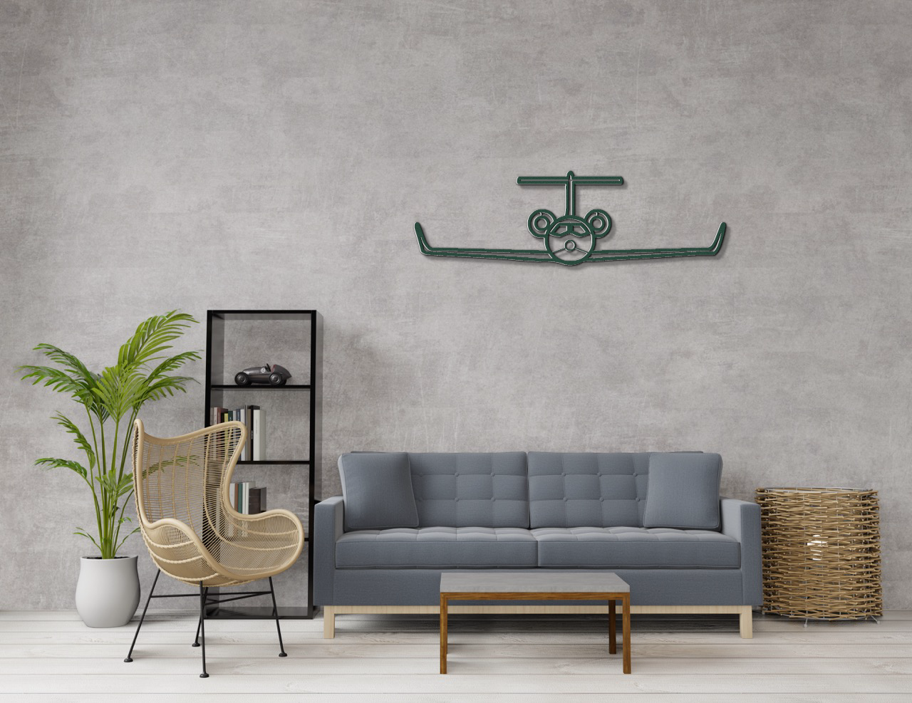 Custom Jet Metal Wall Art – Personalized ‘Jet #1’ Steel Silhouette, LED Optional, Aviation Gift, Powder-Coated Decor