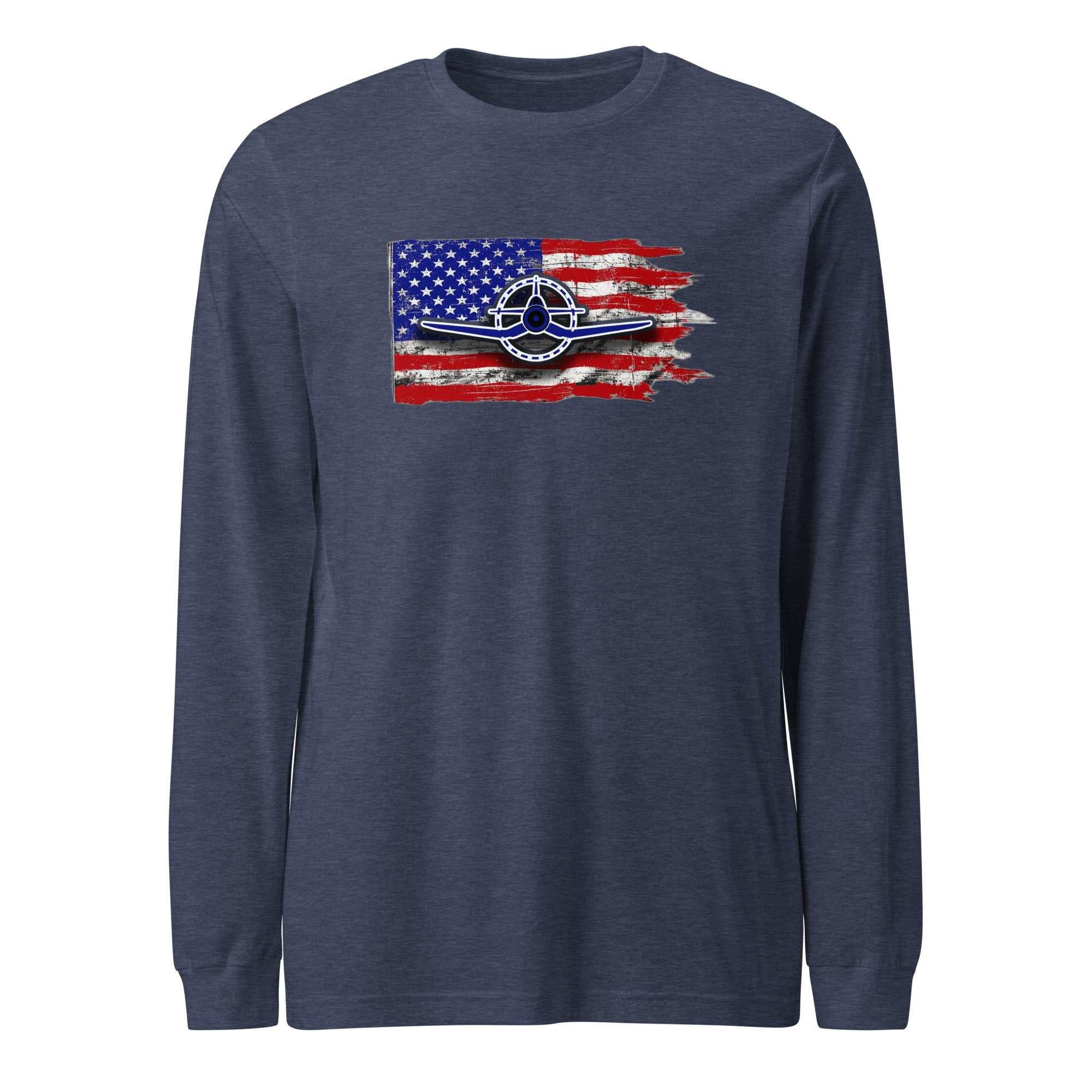 Airplane Tee F4U Unisex Long Sleeve Tee - Prop and Piston