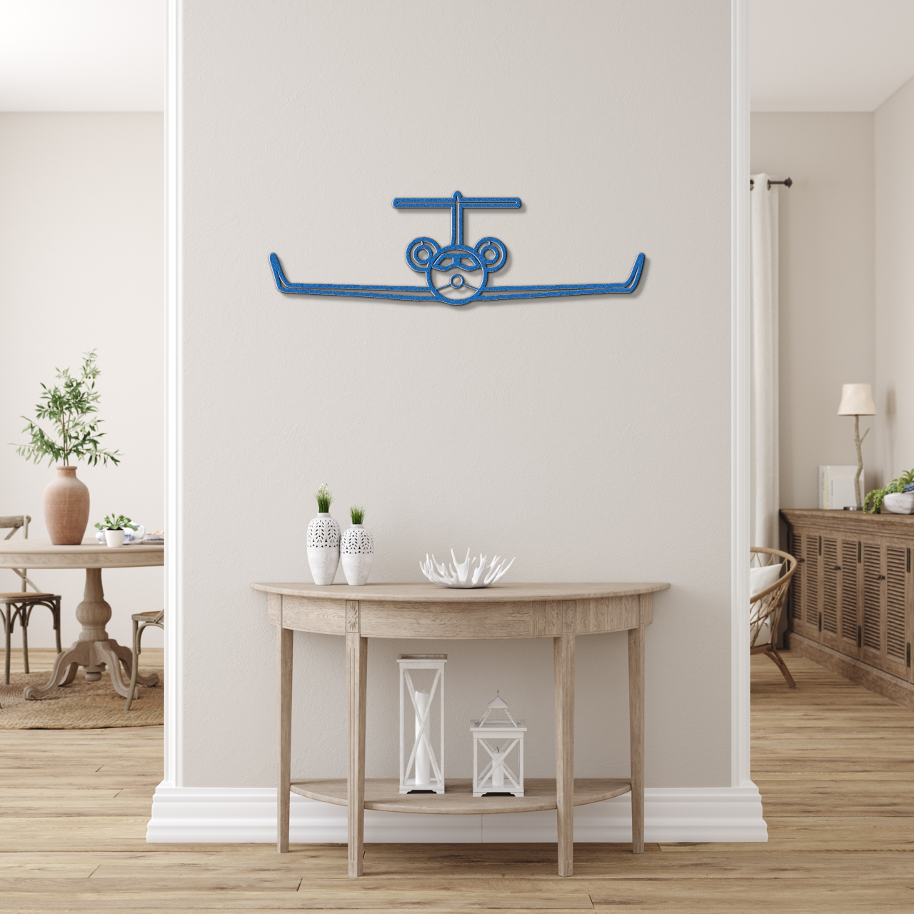 Custom Jet Metal Wall Art – Personalized ‘Jet #1’ Steel Silhouette, LED Optional, Aviation Gift, Powder-Coated Decor