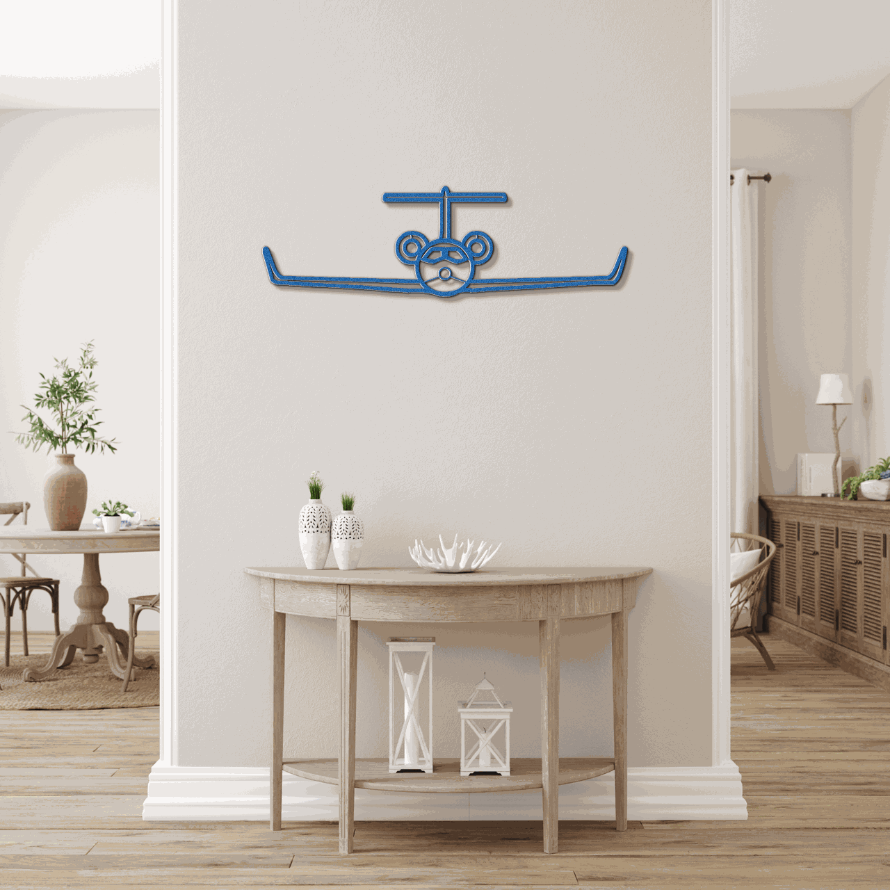 Metal wall art aviation steel silhouette in various finishes and sizes for home and gifts