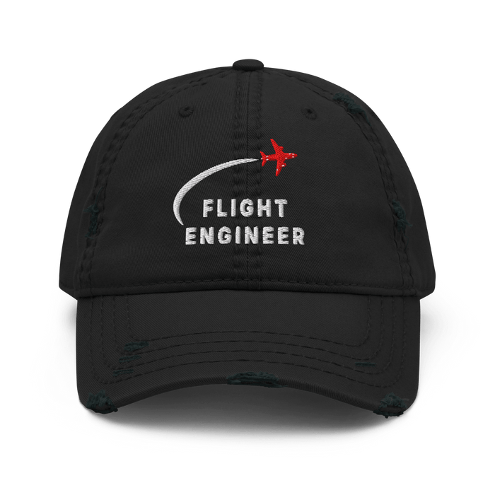 Flight Engineer distressed aviation dad hat - Prop and Piston