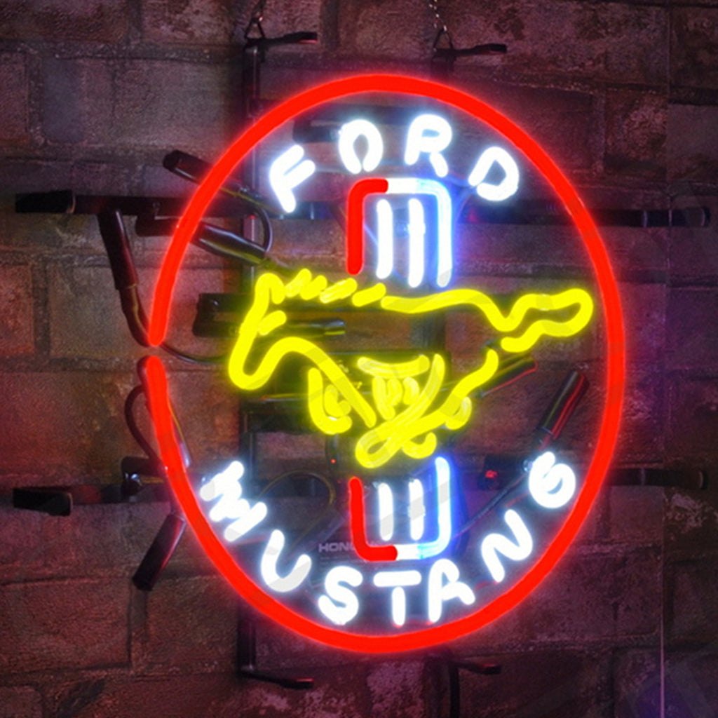 Ford Neon Mustang Racing Car Auto Neon Signs Light - Prop and Piston