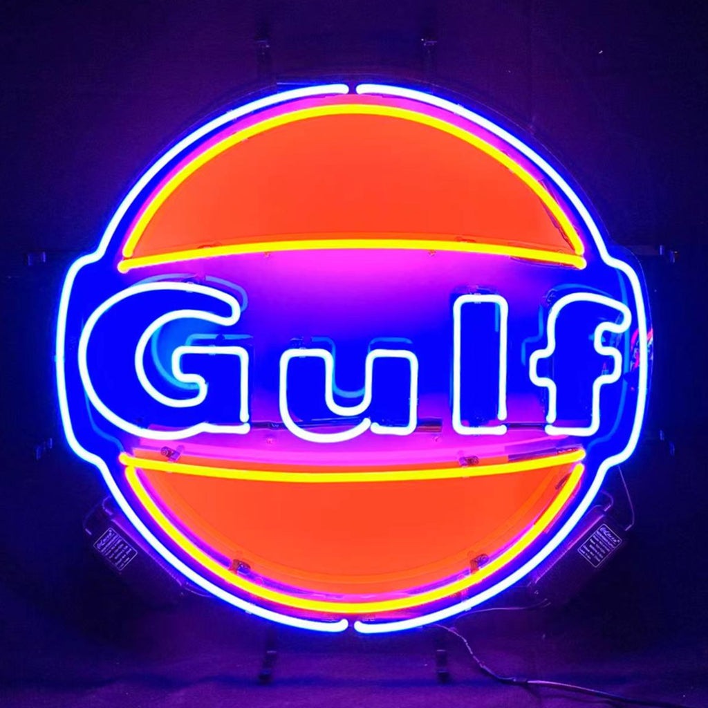 Gulf Gasoline Neon Signs Light - Prop and Piston