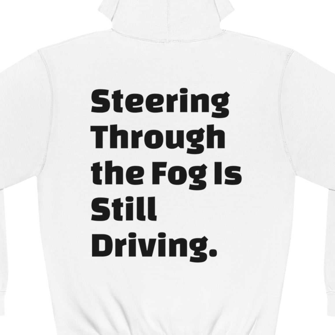 Inspirational unisex varsity hoodie with contrast hood and motivational graphic for casual comfort and style