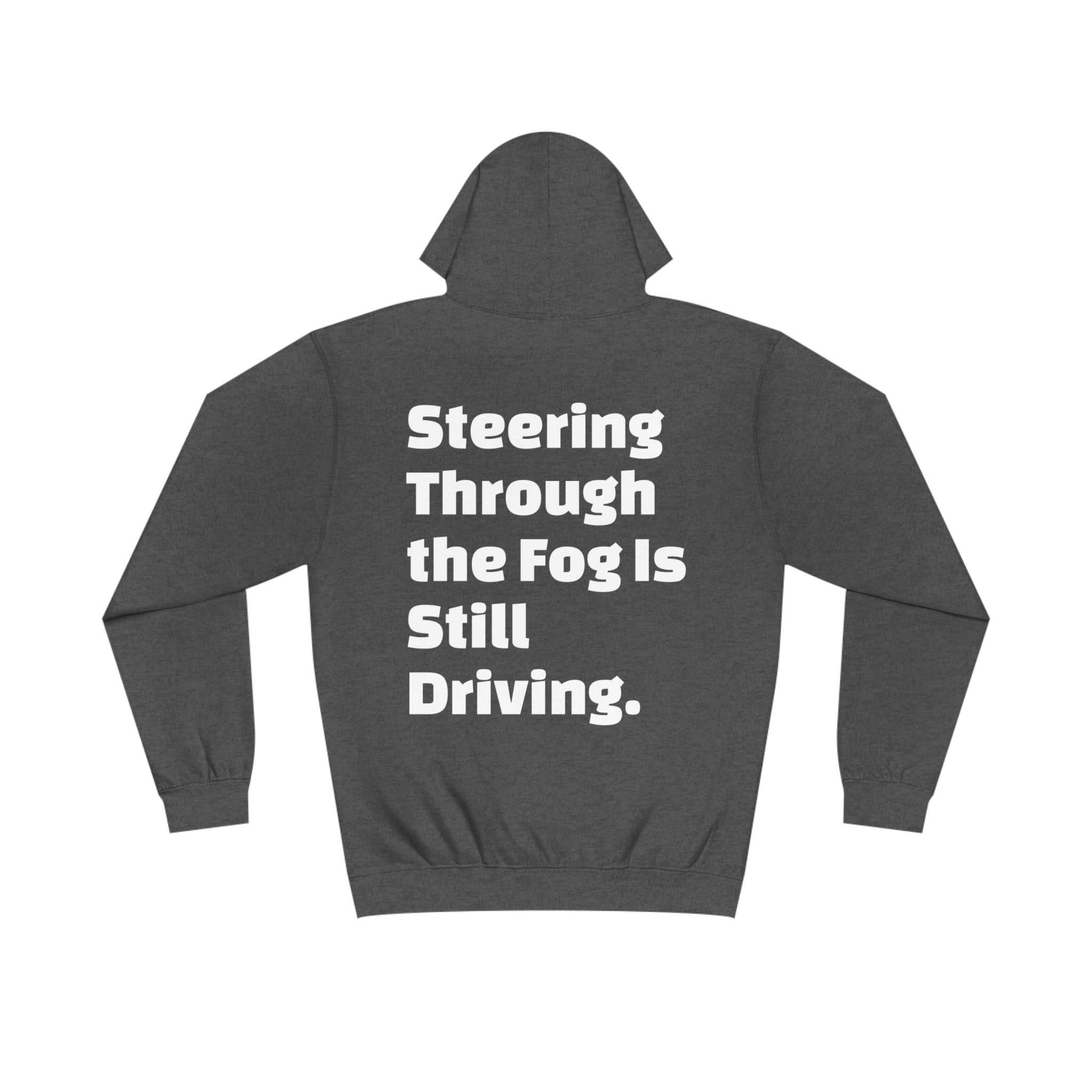 Inspirational Unisex Varsity Hoodie with contrast hood and motivational graphic
