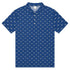 Blue Jet Pilot polo shirt with slim fit and jet pilot pattern for casual and sporty looks