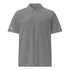pilot shirts short sleeve adidas sport polo in gray with embroidered pilot and airplane logo