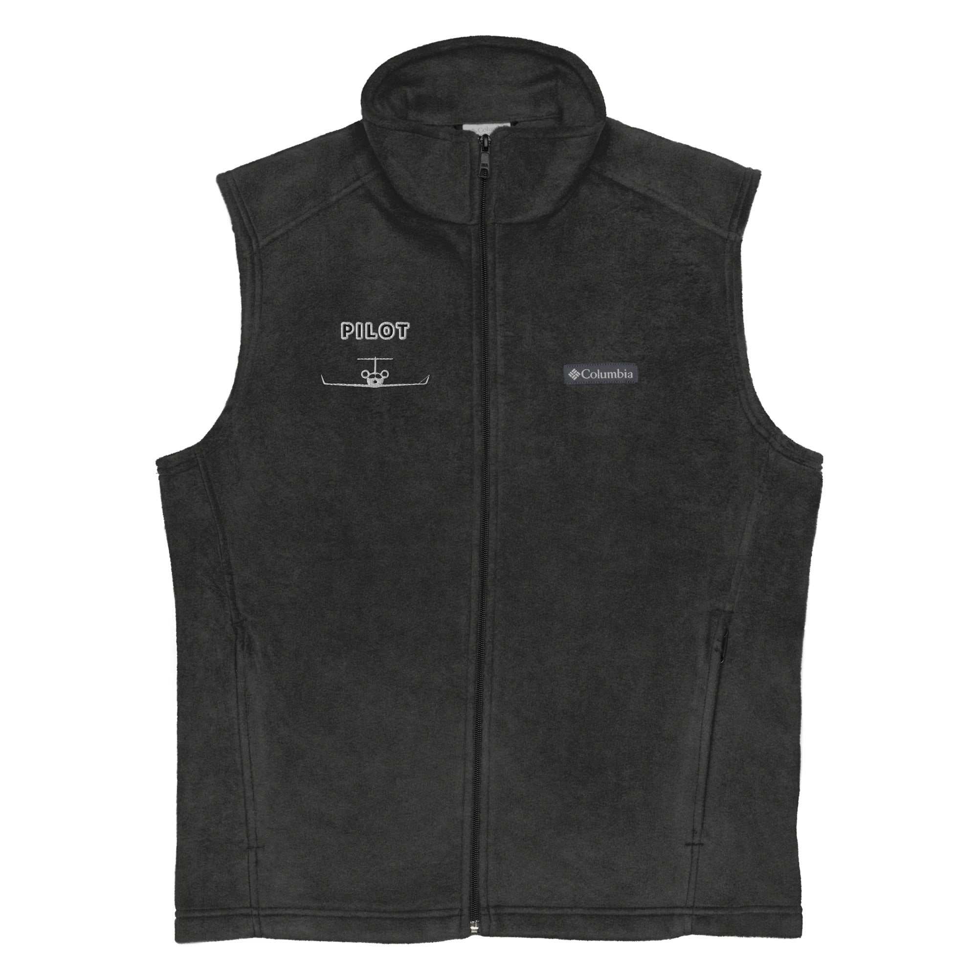 Jet Set Pilot Columbia fleece vest men’s black zippered pockets soft thermal retention fleece