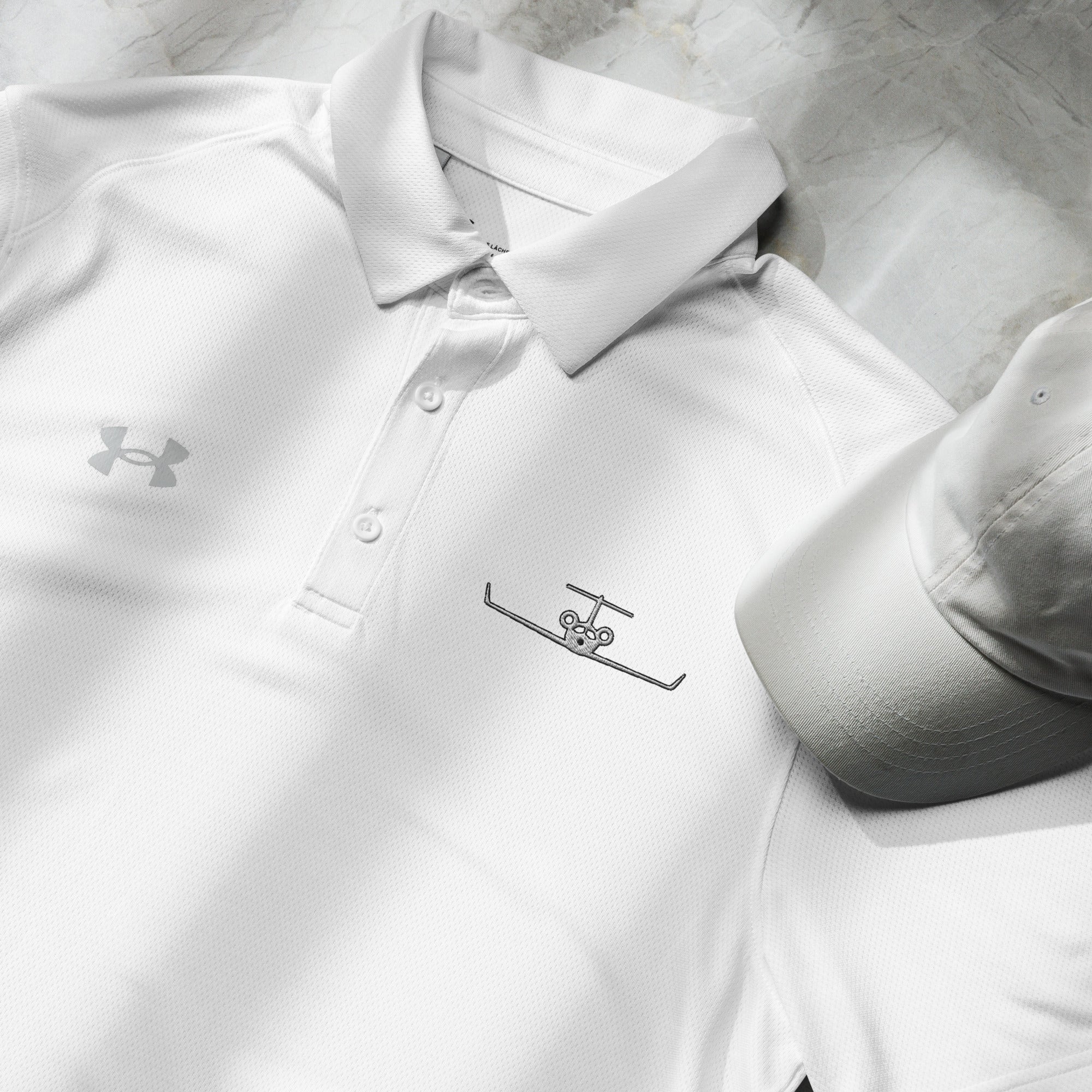 Jet Set Under Armour® men's polo - Prop and Piston