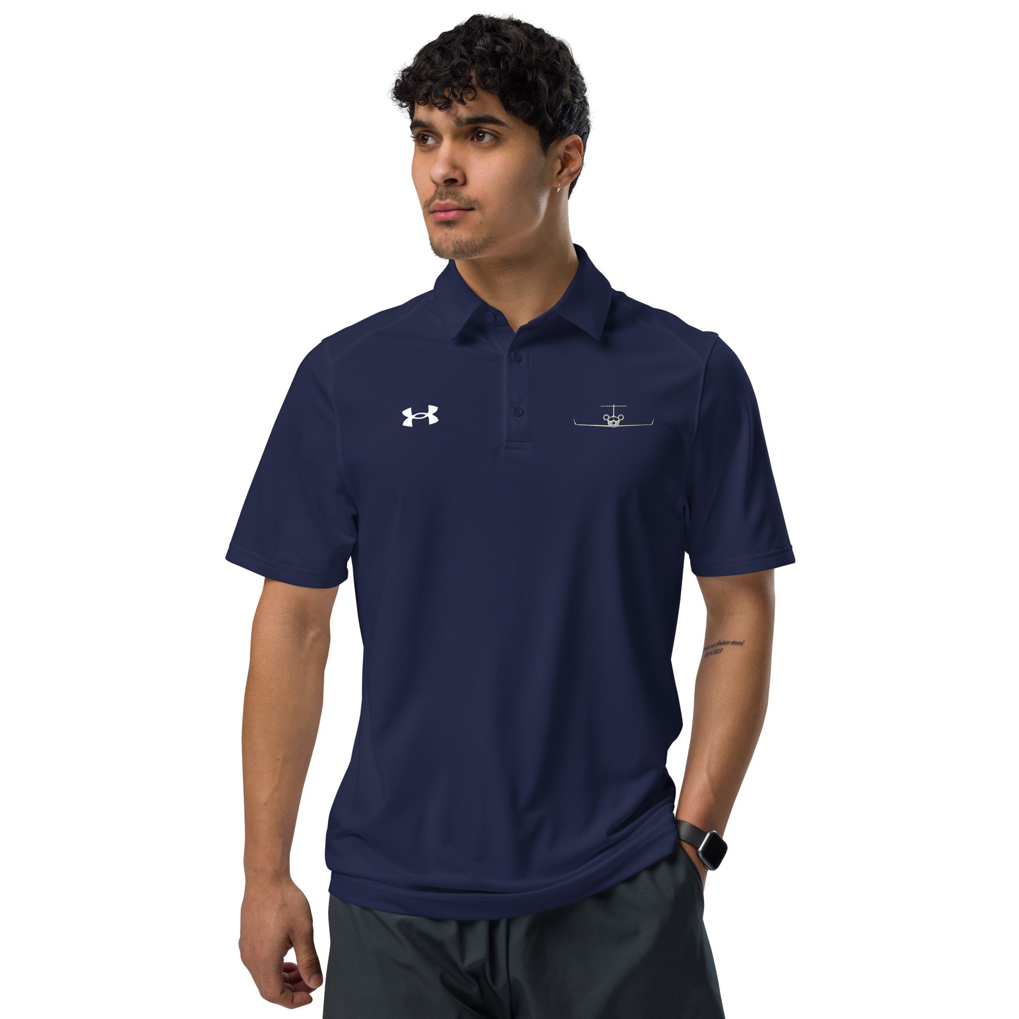 Jet Set Under Armour® men's polo - Prop and Piston