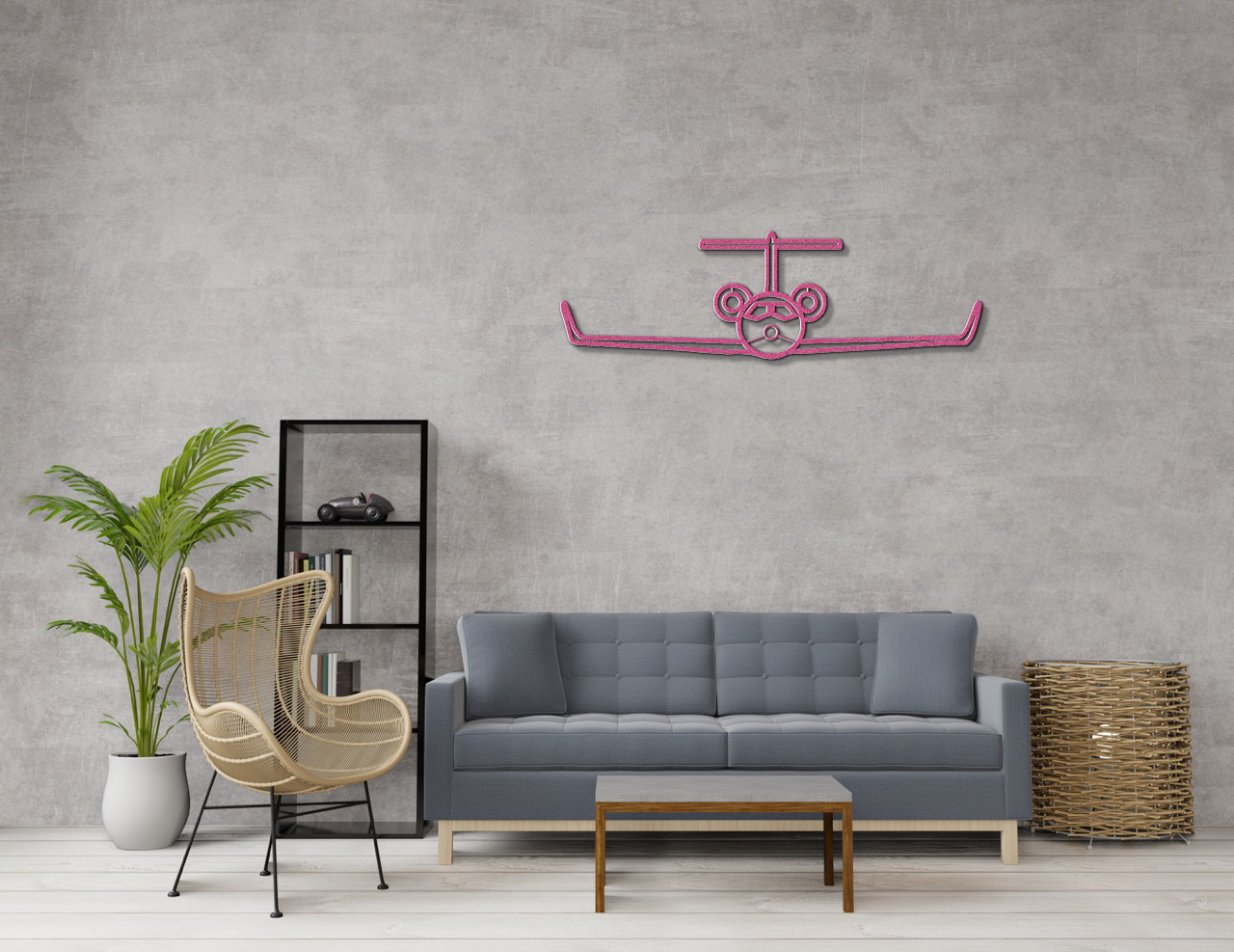 Custom Jet Metal Wall Art – Personalized ‘Jet #1’ Steel Silhouette, LED Optional, Aviation Gift, Powder-Coated Decor