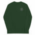 Shift Happens Long Sleeve T-Shirt in dark green with ribbed cuffs and small gear shift logo on chest, made of 100% cotton for men’s casual wear