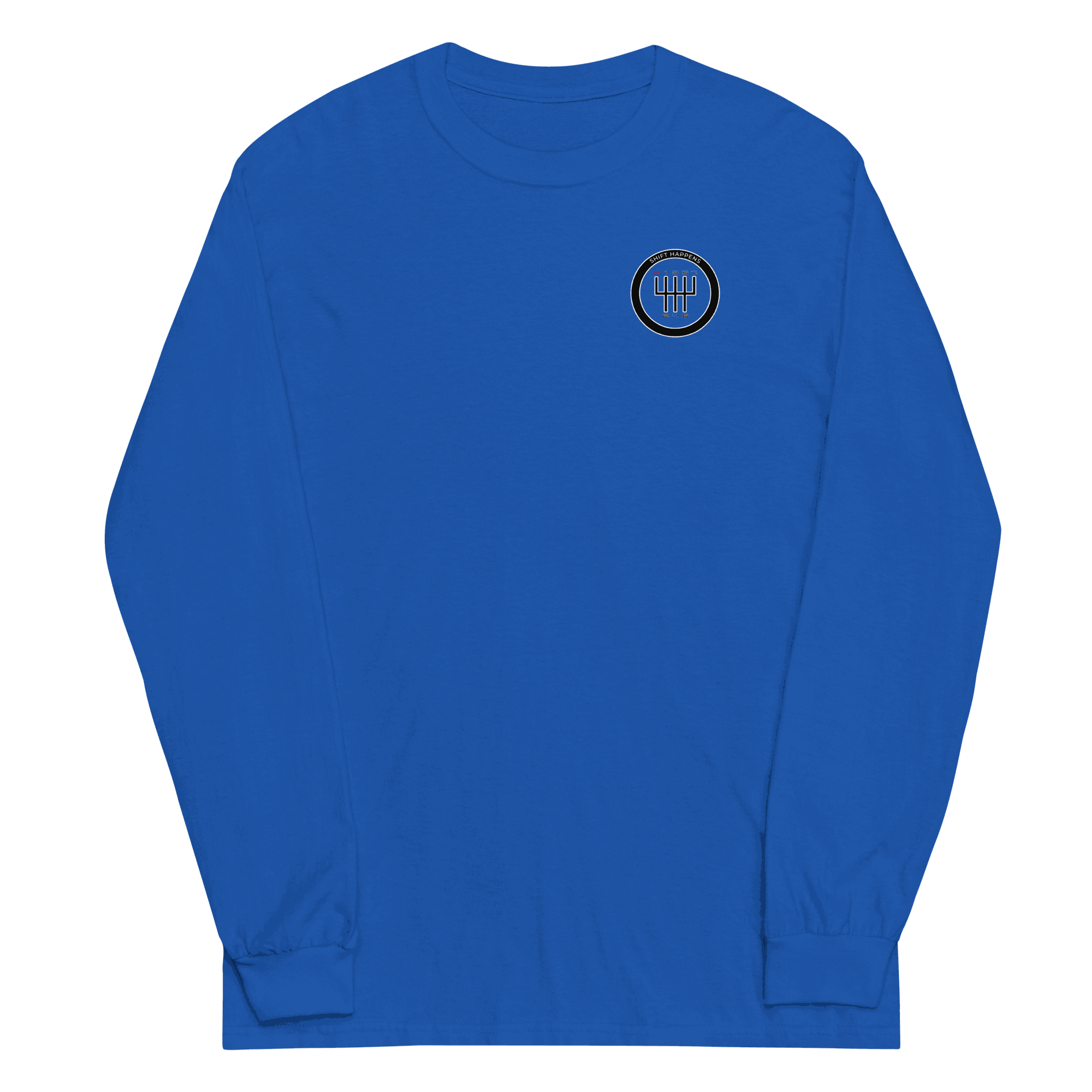 Shift Happens Long Sleeve T-Shirt in classic fit with rib cuffs and pre-shrunk cotton fabric