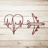 Metal Wall Art Heartbeat Travel Wall Art Modern Aviation Decor - Prop and Piston