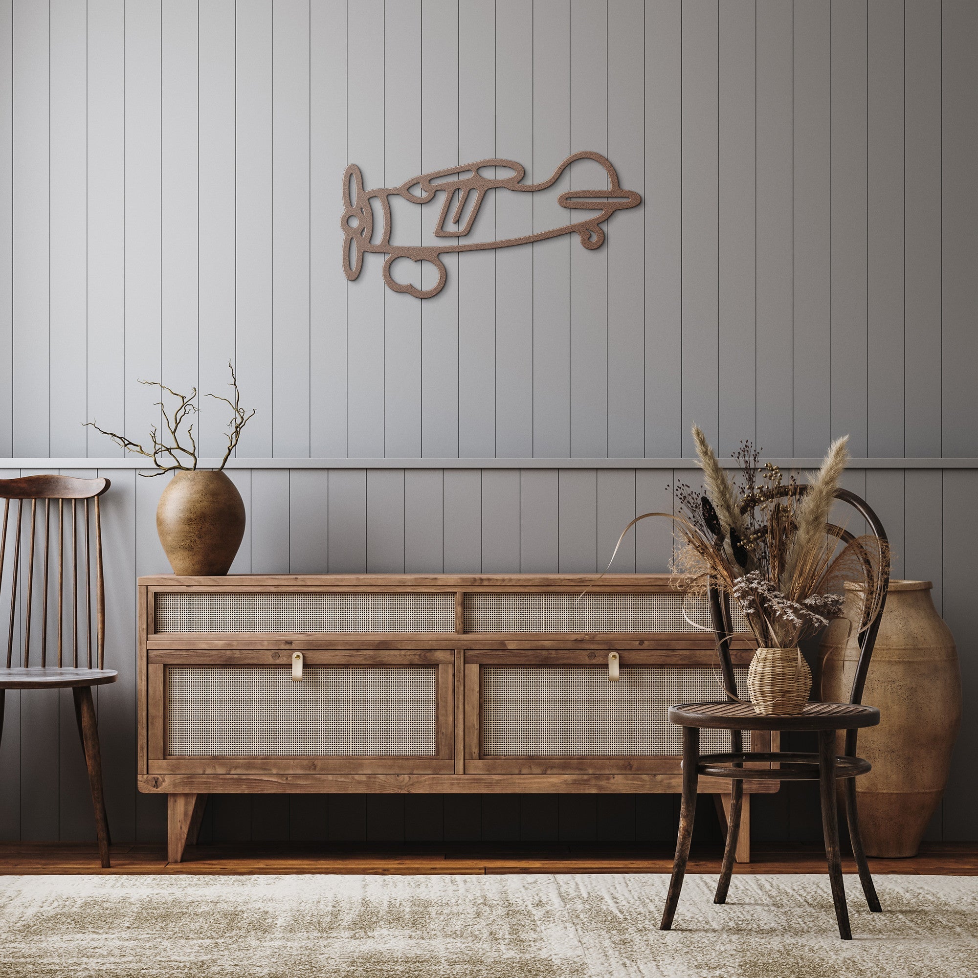 Metal Wall Art Vintage airplane - Prop and Piston