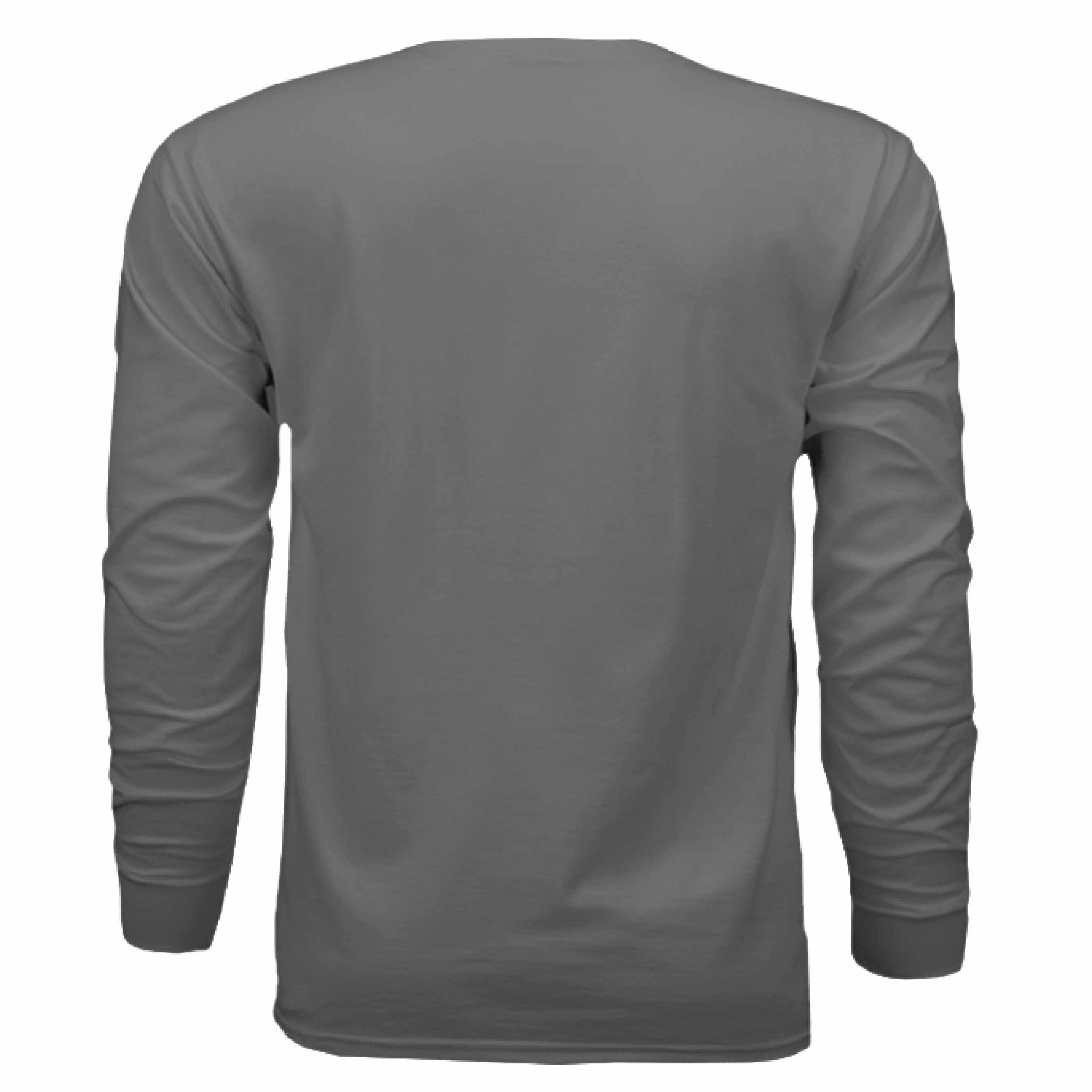 Flight academy long sleeve t-shirt in gray with ribbed cuffs and tailored fit, made from 100% combed cotton.