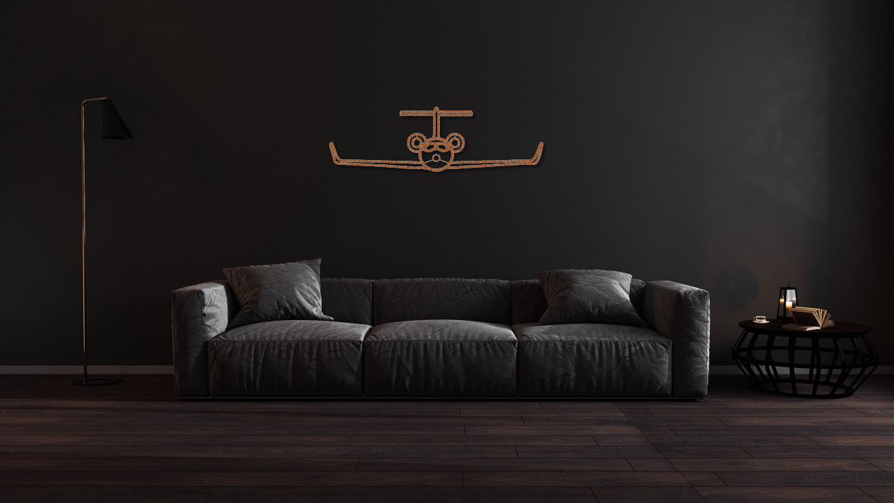 Custom Jet Metal Wall Art – Personalized ‘Jet #1’ Steel Silhouette, LED Optional, Aviation Gift, Powder-Coated Decor