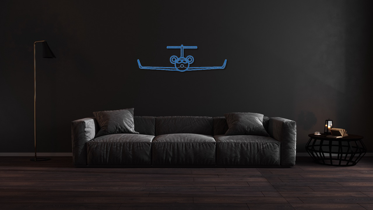Custom Jet Metal Wall Art – Personalized ‘Jet #1’ Steel Silhouette, LED Optional, Aviation Gift, Powder-Coated Decor