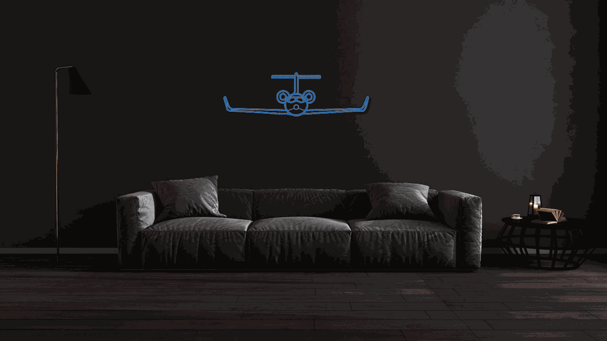 Metal wall art steel aviation silhouette in various sizes and colors for home and business decor