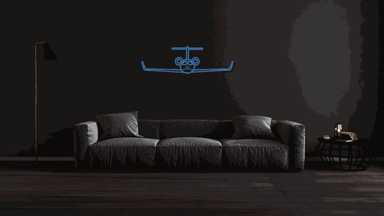 Metal wall art steel aviation silhouette in various sizes and colors for home and business decor