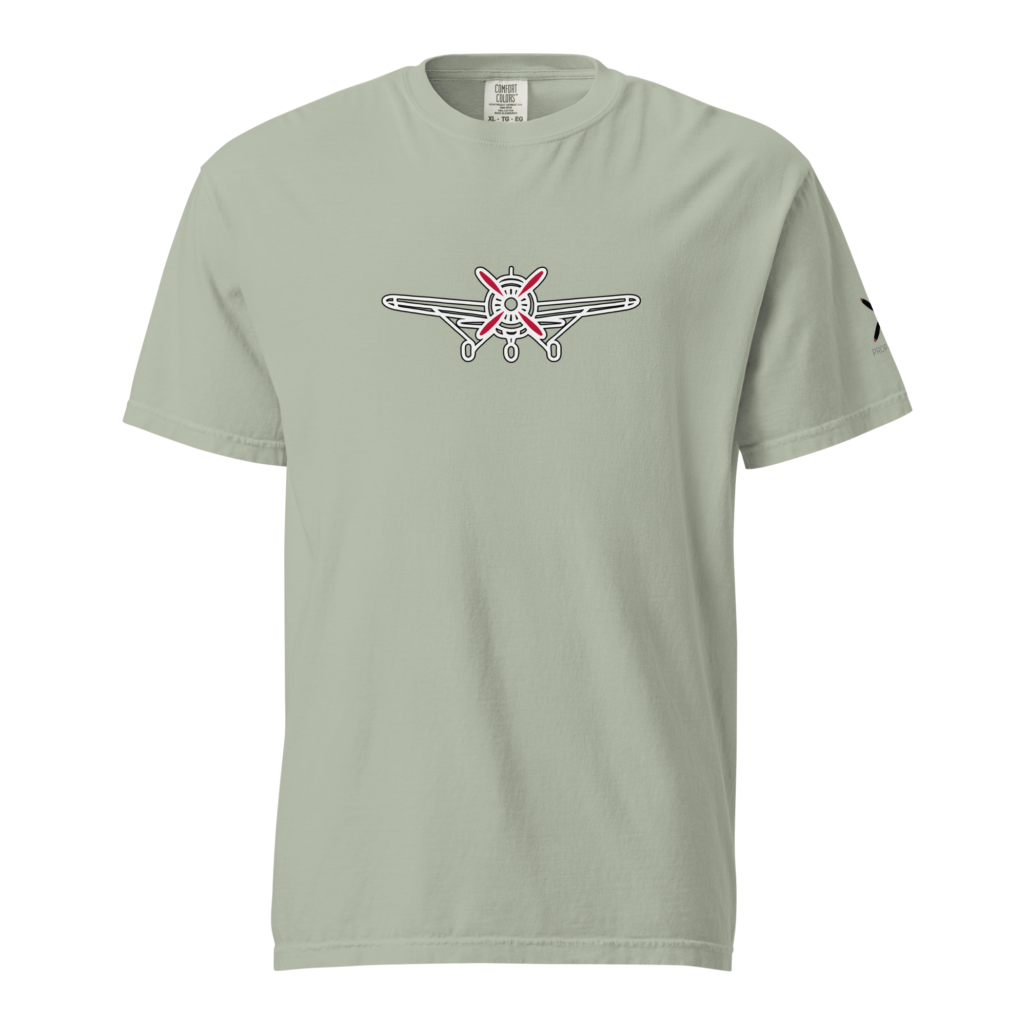Plain white Plane 5 thick structured tee made of 100% ring-spun cotton with relaxed fit and durable double-needle stitching.