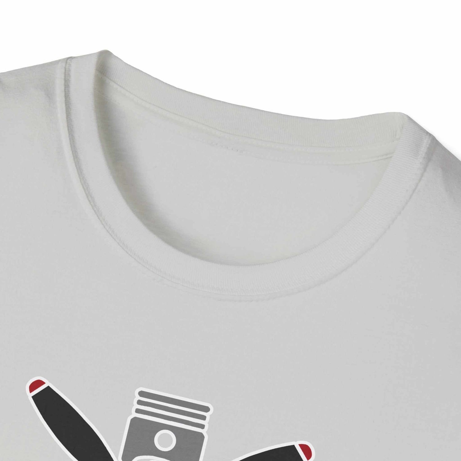 Prop and Piston T-Shirt unisex softstyle cotton tee with crew neckline and durable ribbed collar