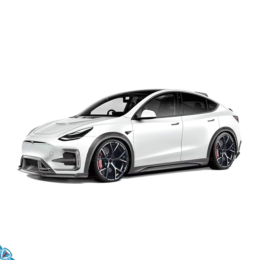 Tesla Model Y SDX Dry Carbon Fiber Fender Flares | FYBR Aerodynamics