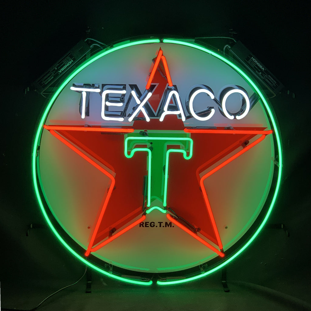 Texaco Gasoline Neon Signs Light - Prop and Piston