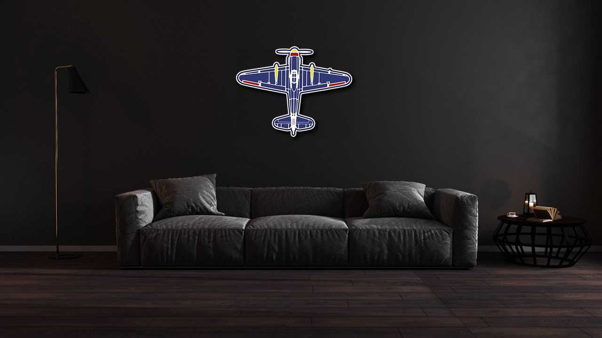 Aviation Wall Art Classic Plane Color Metal Wall Art - Prop and Piston