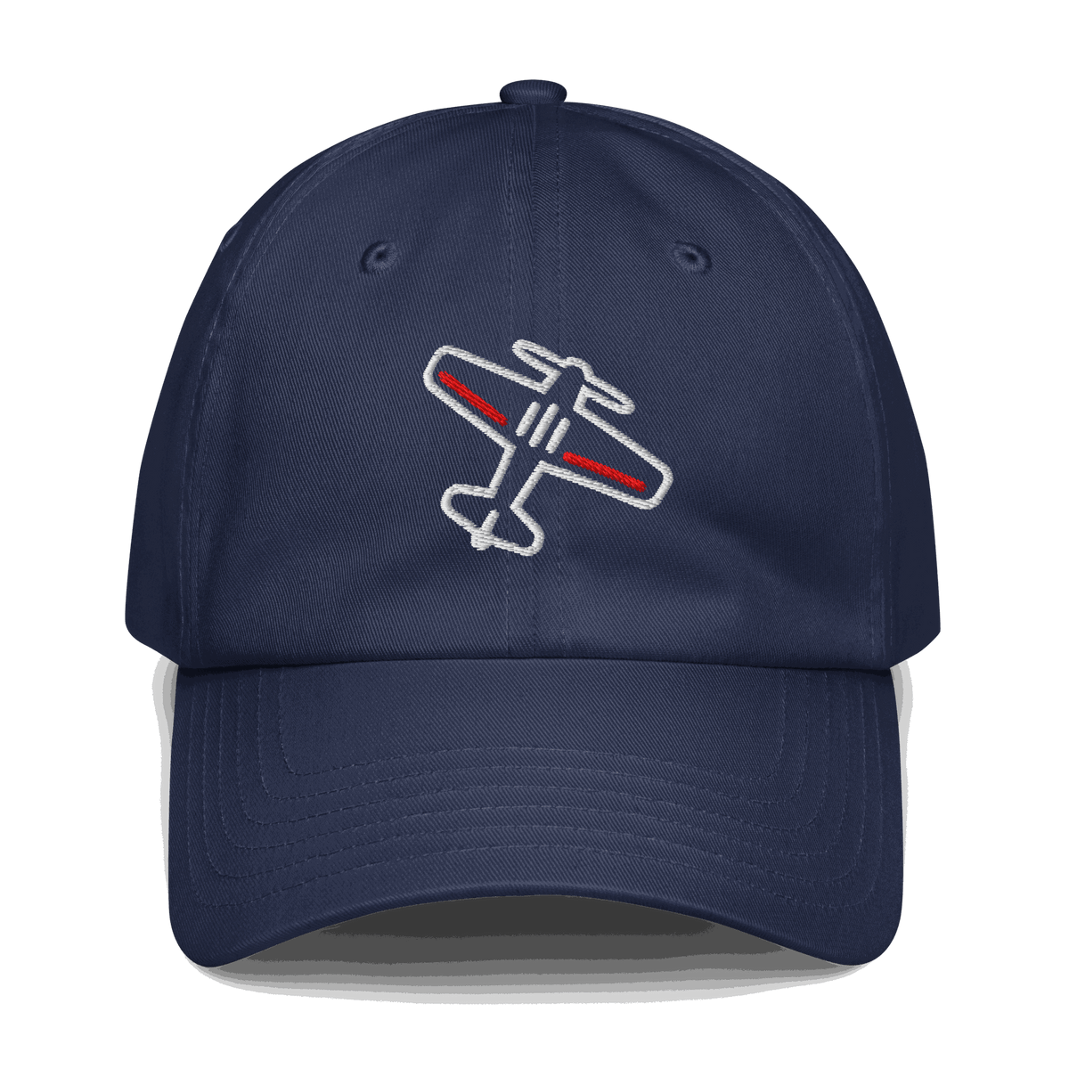airplane silhouette baseball cap Navy blue adjustable Aviation Pilot Hat with embroidered airplane design