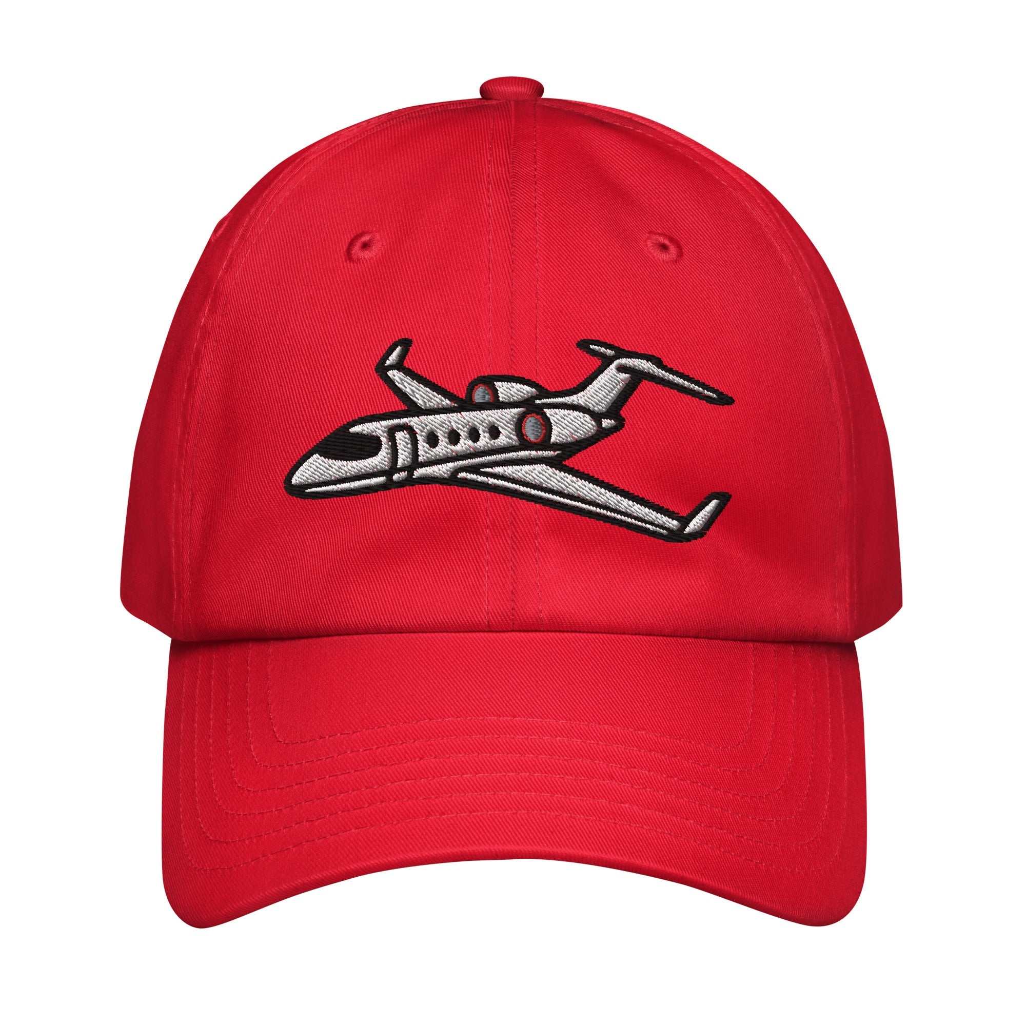 Under Armour Jet Set red dad hat with embroidered airplane and adjustable strap