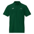 Green performance polo shirt with embroidered private jet logo and Under Armour emblem
