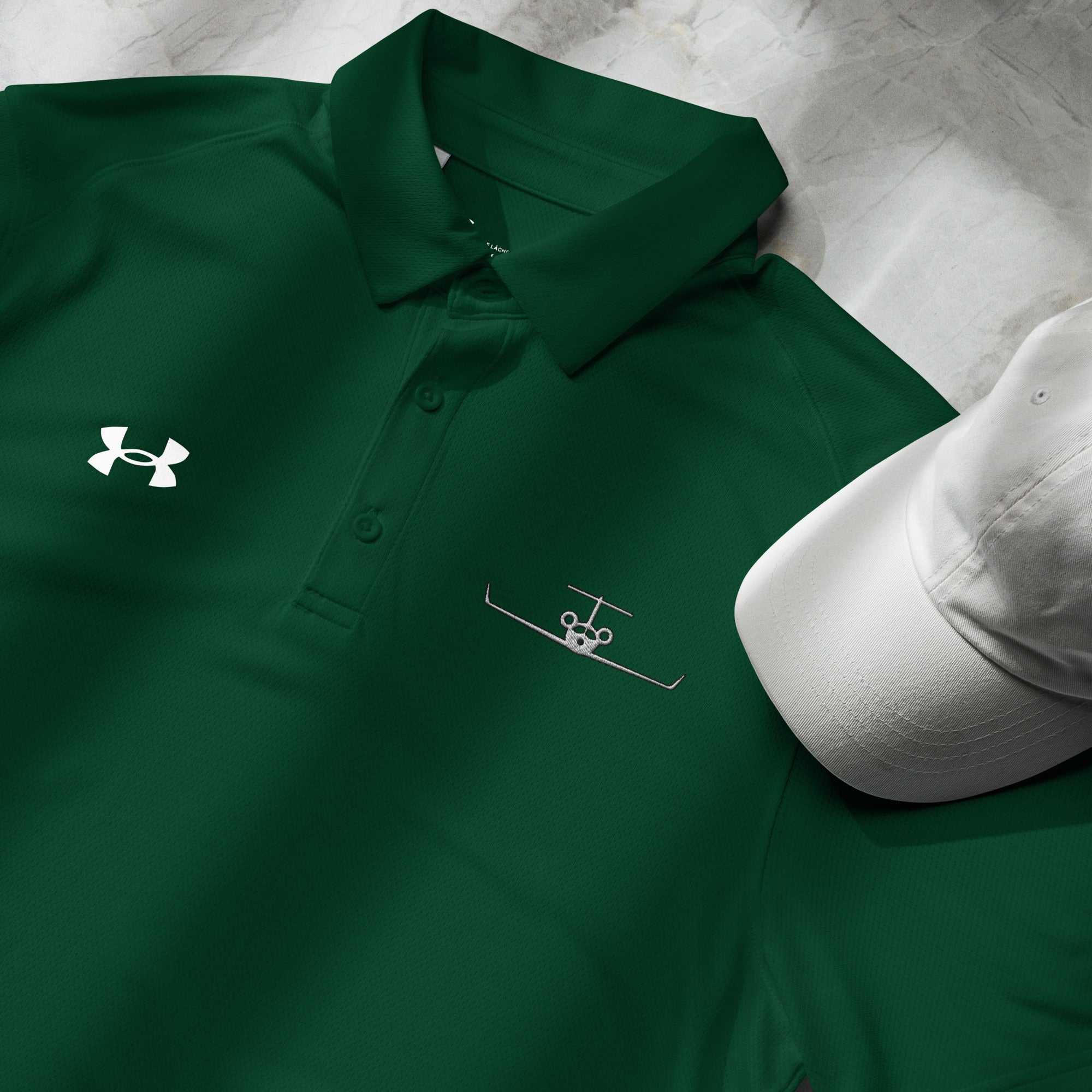 Jet Set Under Armour® men's polo - Prop and Piston