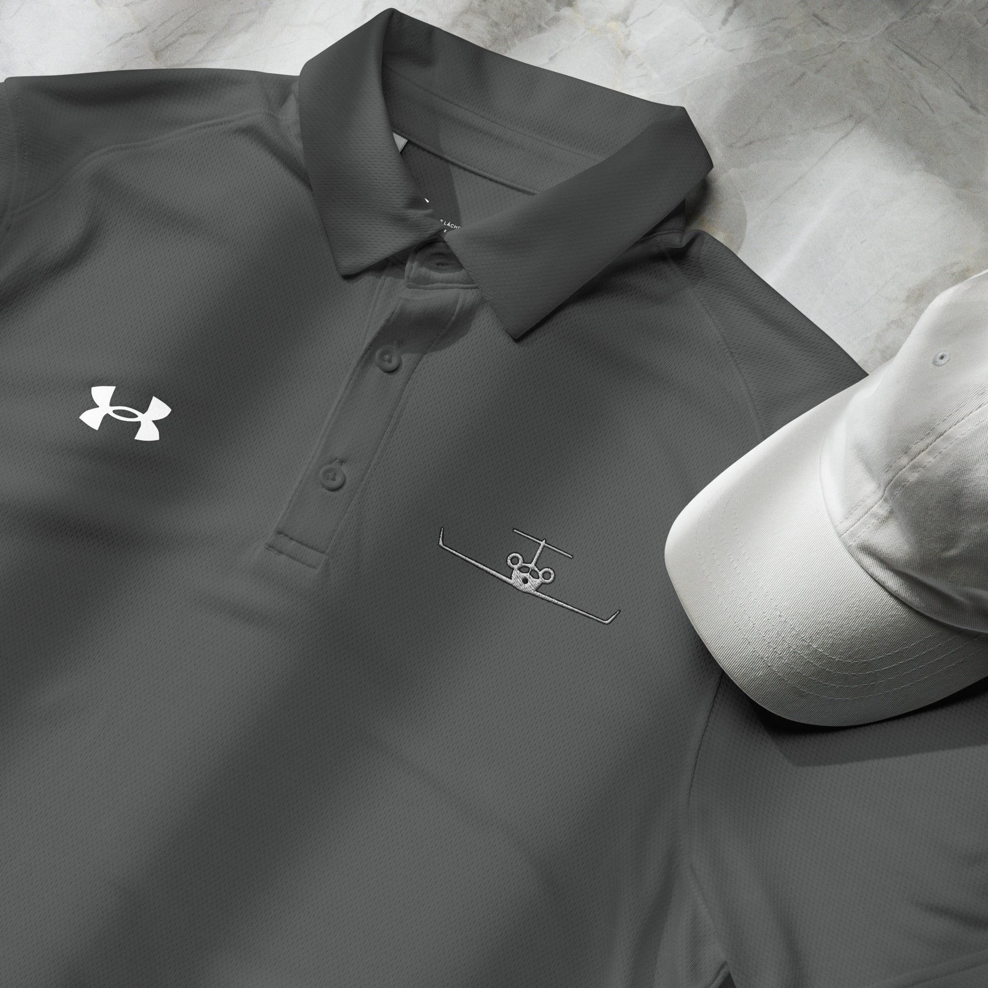 Jet Set Under Armour® men's polo - Prop and Piston