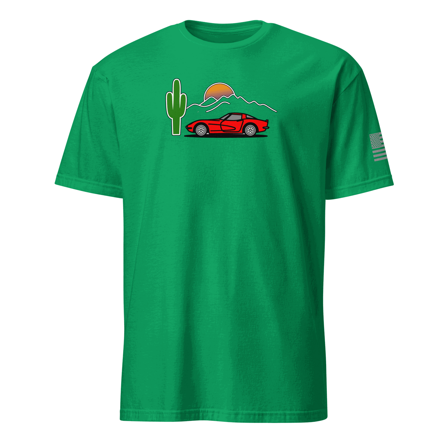 Retro Corvette Sunset Car T-shirt Vintage Sunset
