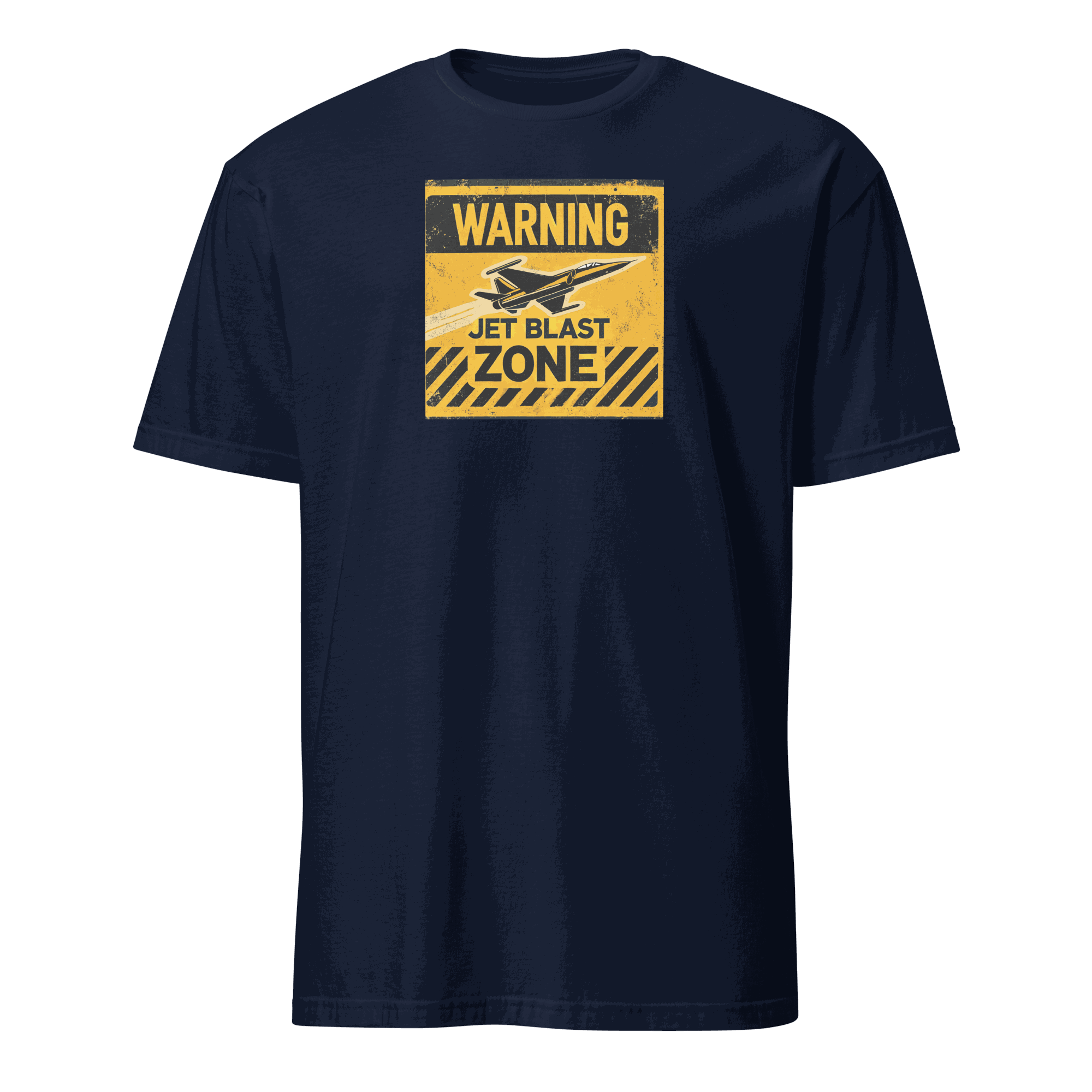Navy Jet Blast Zone warning graphic t-shirt, pilot gift apparel