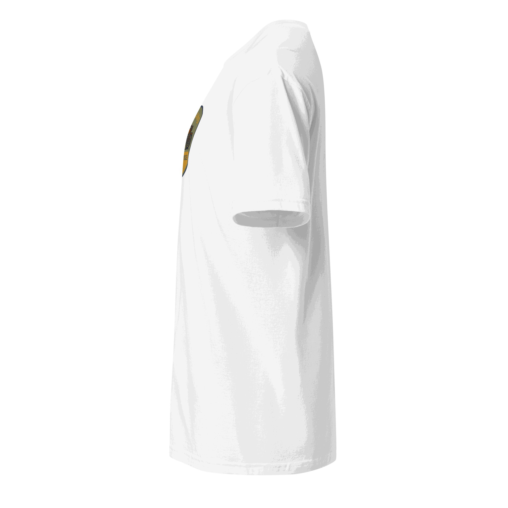 Vintage Biker T-Shirt side view white cotton short sleeve tee