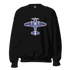 Black Aviation Unisex Sweatshirt with airplane graphic, classic fit, soft air-jet spun yarn, cotton-polyester blend