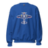Blue Aviation Unisex Sweatshirt with vintage airplane graphic, classic fit and soft cotton-polyester blend