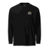 Queen Creek Porsche Club black heavyweight unisex long-sleeve shirt with garment-dyed pre-shrunk cotton fabric and small logo on chest