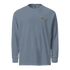 Queen Creek Porsche Club heavyweight long-sleeve shirt in garment-dyed soft cotton with relaxed fit and rib cuffs