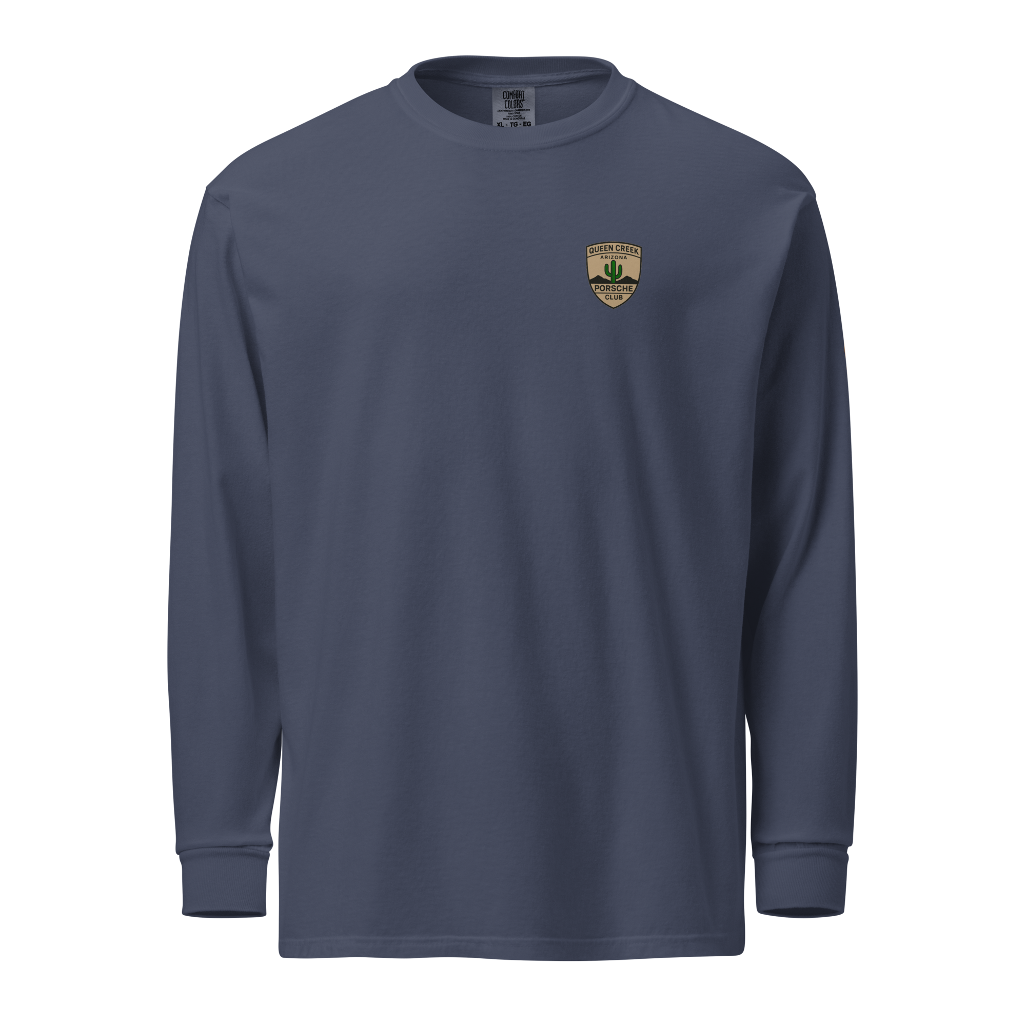 Queen Creek Pcar Club long sleeve shirt with bold club branding and relaxed fit