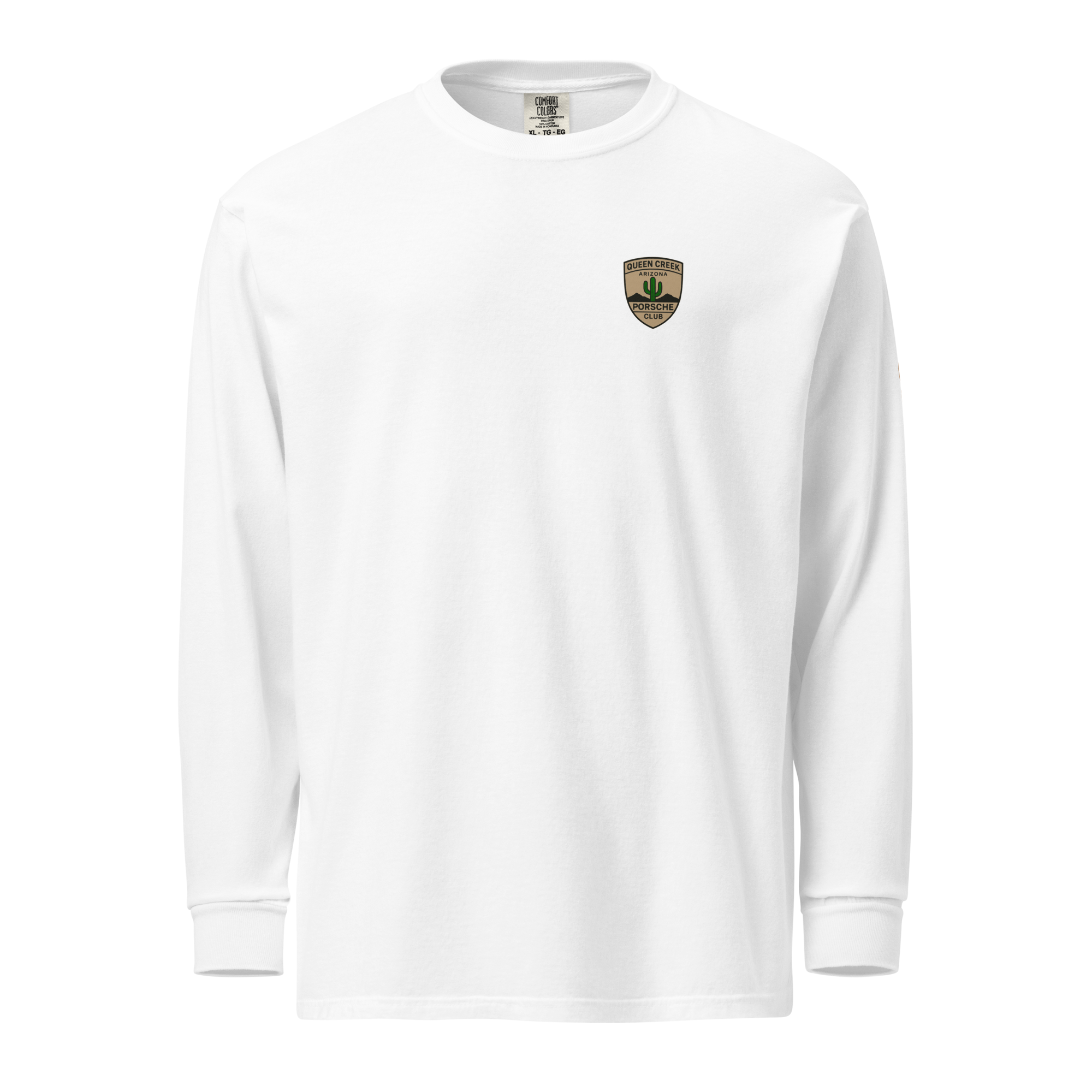 Queen Creek Pcar Club long sleeve shirt in soft cotton with bold club branding and relaxed fit