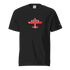 WW2 T-shirt Black thick structured tee with red bomber airplane graphic, 100% ring-spun cotton, relaxed fit