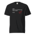 Black Bike Shop Wilbur unisex heavyweight t-shirt with red paper airplane graphic and white text design