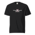 Black Plane 5 thick structured tee with airplane graphic, heavyweight 100% cotton breathable fabric