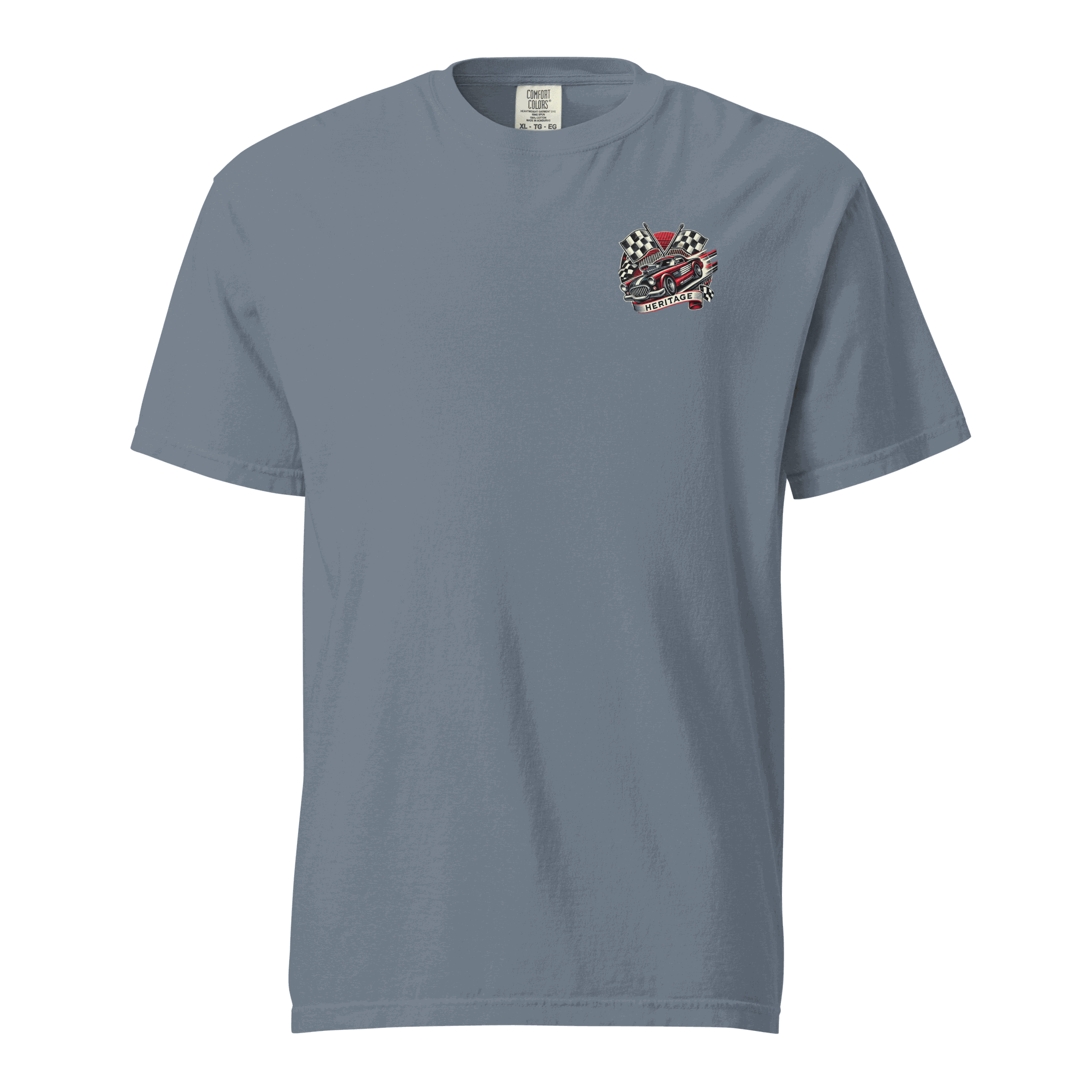 Heritage Mustang Back T-shirt made of 100% ring-spun cotton with relaxed fit and durable stitching