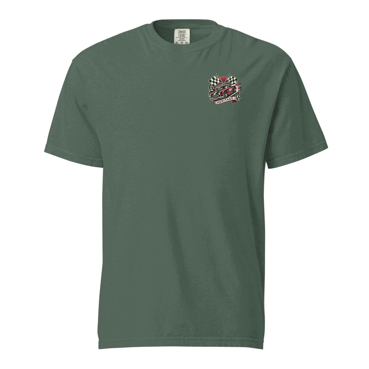 Heritage Classic Car heavyweight unisex t-shirt made of 100% ring-spun cotton with relaxed fit and durable stitching